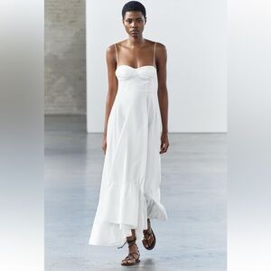 Zara Collection Ruffle Poplin Dress